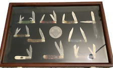 American Handyman Pocket Knives Set Of 10 With Display Case picture