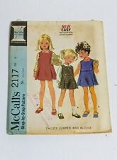 1960s Vintage Mccall Sewing Pattern 2117 Size Kids 6 picture
