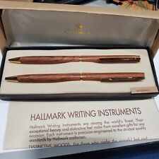 Hallmark Vintage Pen and Pencil Rosewood Set * Mint in Box Never Used Light picture