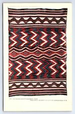 Postcard Old Navajo Bayetta Blanket From Fred Harvey Collection Albuquerque NM picture