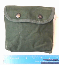 Vintage WW2 Style US Jungle First Aid Pouch Green Canvas with Pistol Belt Attach picture