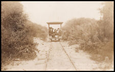 St. Augustine, FL, Horsedrawn Tram, Capo's / North Beach Railroad, Postcard RPPC picture