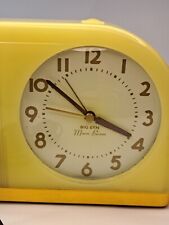 Westclox Big Ben Moon Beam Light Alarm Clock Retro MCM Style Yellow 43000  picture