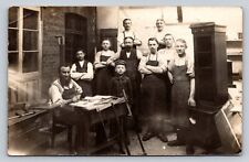 RPPC Cabinet Furniture Makers Woodworkers Tradesmen Real Photo  P341 picture