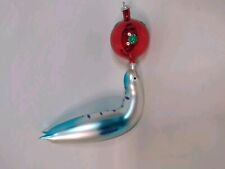 Vintage Hand Blown De Carlini Italy Glass Seal with Ball Christmas Ornament  picture