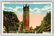 Hartford CT-Connecticut, Keney Memorial Tower, Antique, Vintage Postcard picture