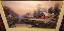 Sunset at Riverbend Farm Thomas Kinkade Collection I 67/1240 G/P Litho On Canvas picture