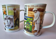 2 Golf Mugs Women & Men Scottish Dunoon Fine Bone China England picture