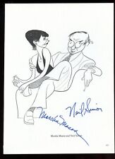 Marsha Mason & Neil Simon signed autograph 8x11 Page Al HIRSCHFELD Sketch Book picture