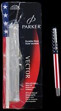 Parker Vector Rollerball Pen Patriotic American Flag Stars & Stripes 2001 No Ink picture
