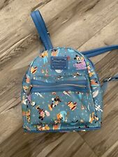 Loungefly Mickey Mouse and Friends Mini Backpack Disney Parks Light Blue picture