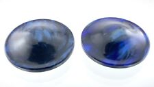 Vintage Molded Blue Marbled Plastic Garment Button Size 1.25in Set Of Two 952A picture