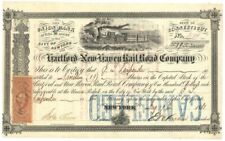 Hartford and New Haven Railroad - 1868 dated Railway Stock Certificate - Railroa picture