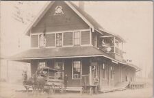 RR Train Depot Western Union Telegraph Mayfield New York 1910 RPPC Postcard picture