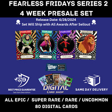 Topps Disney Collect FEARLESS FRIDAYS Series 2 PRESALE ALL EPIC SR R UC 80 Cards picture