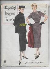 Vintage 1950 Simplicity Designer's Pattern 8320 DRESS & JACKET size 14 B32 picture