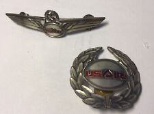 pair of metal US AIR airline pins by Blackinton picture