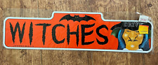 VTG Rare Telco Ghoul Guide Witches Drive Plastic Street Sign Halloween 1988 picture