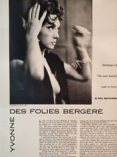 1953 Esquire Original Article Des Folies Bergere YVONNE MENARD Photographs picture