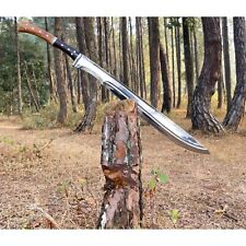 Custom Handmade Carbon Steel Blade Survival Machete Sword| Hunting Sword Camping picture