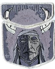 NOAC Manitous Lodge 88 OA Flap Set 2009 Chenille with Iridescent Border n Horns picture