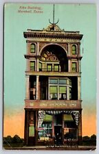 Elks Building Marshall Texas TX BPOE Lodge 1913 Postcard picture