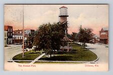 Delavan WI-Wisconsin, The Avenue Park, Antique Souvenir, Vintage Postcard picture