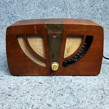 Vintage Zenith Tube Radio AM Model 6D030-Z 1940s Eames Wood Cabinet Works picture