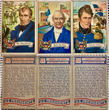 [VTG Cards] 1956 Topps U.S. Presidents Card #10-12: Jackson, Van Buren, Harrison picture