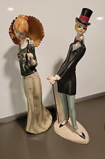 Vtg  Pair Depose Italy Fontanini Simonetti 2011 & 2016 Art Deco Figurines 11