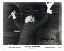 Christopher Lee Autograph on 1976 Movie Still.  10 x 8 Photo. CoA picture