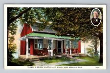Milan OH-Ohio, Thomas A. Edison's Birthplace, Antique Vintage Souvenir Postcard picture