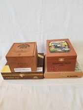 Lot of 4 Empty Wooden Cigar Boxes picture