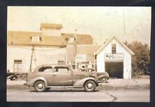 REAL PHOTO HUNTLEY ILLINOIS SERVICE GAS STATION OLD CAR POSTCARD COPY picture