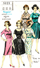 Vintage Vogue Pattern 5121 c1960, Misses Full or Slim Skirt Dress, Size 12, FF picture