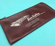 Vtg BANK BAG Kaw Valley State Bank & Trust Topeka KS FDIC Brown 2 Sided Zipper picture