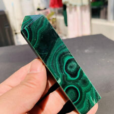 TOP 245g Natural Malachite Quartz Crystal wand point oblisk healing picture