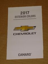 2017 CHEVROLET CAMARO COLOR CHIP CHART BROCHURE MINT picture