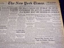 1946 JANUARY 4 NEW YORK TIMES - PACKERS MAY BE SEIZED - NT 3251 picture