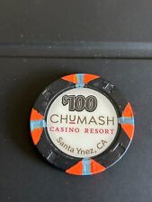 Chumash Casino Santa Ynez California $100 Dollar Gaming Chip as pictured picture