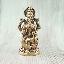 Hindu God Statue Lakshmi Laxmi Vishnu Consort Shakti Tridevi Deity Tiny Gold picture