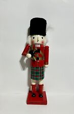 Vintage 1997 Bombay Company Scottish Kilt Bagpipe Nutcracker 20 Inch Christmas picture
