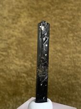 Diamond cut head black tourmaline crystal combine with small rutile skardu picture