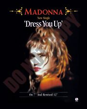 1985 Madonna New Single Dress You Up Magazine Promo Ad 8x10 Photo picture