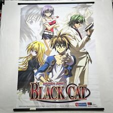 Vintage 2005 Shonen Jump's Black Cat Wall Scroll Art Anime Funimation Y2K 44x32 picture