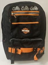 Harley-Davidson Backpack Vintage Limited Edition 17” Black & Orange RARE & MINT picture
