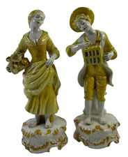 A Pair of Meiselman Imports Porcelain Figurines Male and Female Italy Vintage picture
