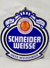 Old Vintage Schneider Weisse Hefe - Weizenbeir Porcelain Enamel Sign Board picture