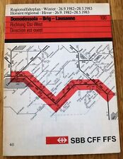 SBB CFF FFS Domodossola-Brig-Lausanne 26.9.1982-28.5.1983 Swiss Timetable  picture