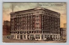 Burlington IA-Iowa, Hotel Burlington, Advertising, Vintage c1910 Postcard picture